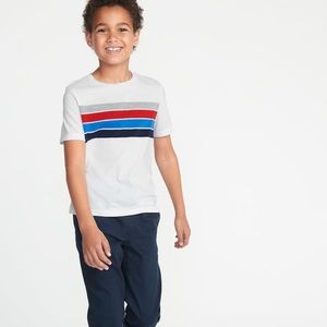 NWT Old Navy White Striped Softest T-Shirt Top M 8